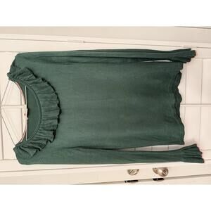 Boden Lavinia Ruffle Jumper in green  size 4